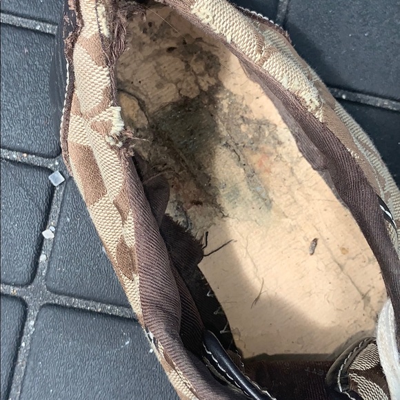 Brown and tan Coach sneakers - Picture 4 of 5